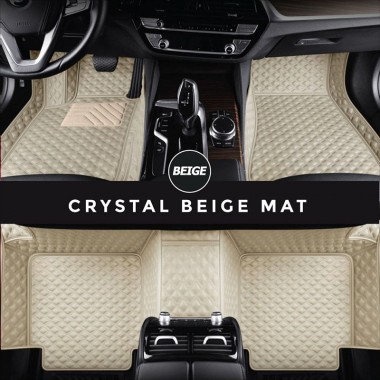 Beige Crystal Elite Luxury Hybrid Car Floor Mats