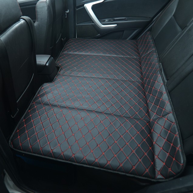 Universal Diamond Car Bed - Non-Inflatable Black and Red Stitching Luxury Leather Diamond Car Bed Mattress Factory Universal Diamond Car Bed - Non-Inflatable Black and Red Stitching Luxury Leather Diamond Car Bed Mattress Factory