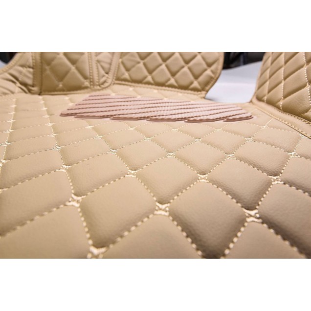 Beige Luxury Leather Diamond Car Floor Mats Factory Beige Luxury Leather Diamond Car Floor Mats Factory