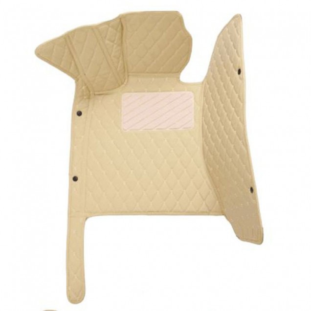 Beige Luxury Leather Diamond Car Floor Mats Factory Beige Luxury Leather Diamond Car Floor Mats Factory