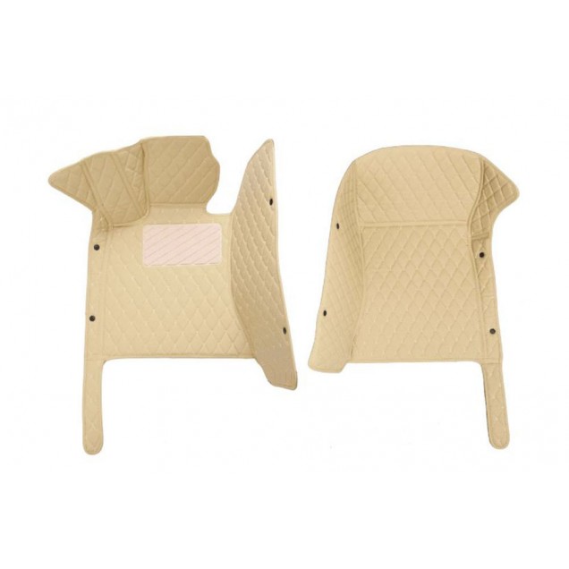 Beige Luxury Leather Diamond Car Floor Mats Factory Beige Luxury Leather Diamond Car Floor Mats Factory