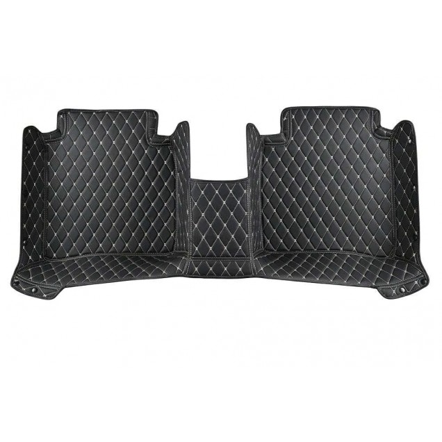 Black and Beige Stitching Luxury Leather Diamond Car Floor Mats Factory Black and Beige Stitching Luxury Leather Diamond Car Floor Mats Factory