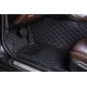 Black and Black Stitching Luxury Leather Diamond Car Floor Mats Factory Black and Black Stitching Luxury Leather Diamond Car Floor Mats Factory