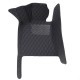 Black and Black Stitching Luxury Leather Diamond Car Floor Mats Factory Black and Black Stitching Luxury Leather Diamond Car Floor Mats Factory