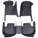 Black and Blue Stitching Luxury Leather Diamond Car Mats Factory Black and Blue Stitching Luxury Leather Diamond Car Mats Factory