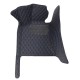 Black and Blue Stitching Luxury Leather Diamond Car Floor Mats Factory Black and Blue Stitching Luxury Leather Diamond Car Floor Mats Factory