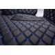 Black and Blue Stitching Luxury Leather Diamond Car Mats Factory Black and Blue Stitching Luxury Leather Diamond Car Mats Factory