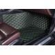 Black and Green Stitching Luxury Leather Diamond Car Floor Mats Factory Black and Green Stitching Luxury Leather Diamond Car Floor Mats Factory