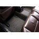 Black and Yellow Stitching Luxury Leather Diamond Car Floor Mats Factory