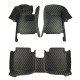 Black and Yellow Stitching Luxury Leather Diamond Car Floor Mats Factory