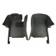 Black and Yellow Stitching Luxury Leather Diamond Car Floor Mats Factory