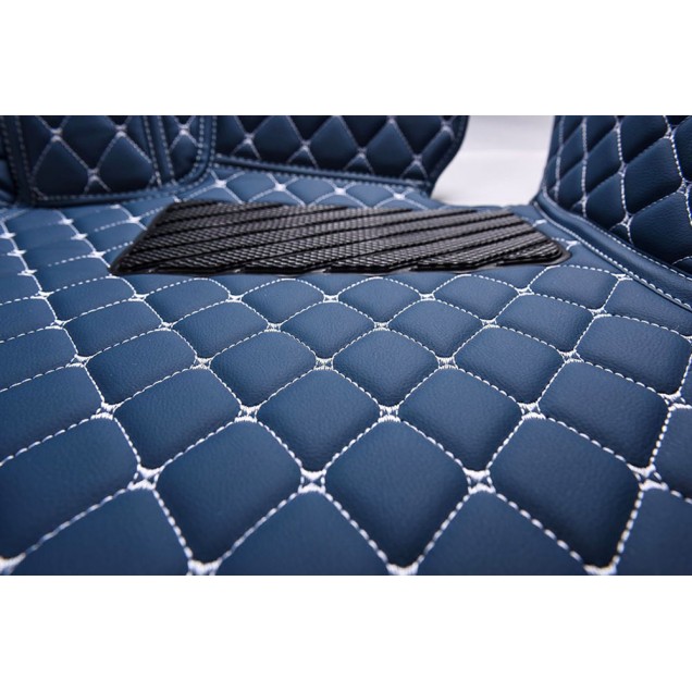 Blue Luxury Leather Diamond Car Floor Mats Factory Blue Luxury Leather Diamond Car Floor Mats Factory