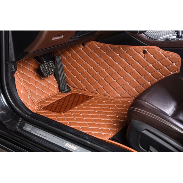 Brown Luxury Leather Diamond Car Floor Mats Factory Brown Luxury Leather Diamond Car Floor Mats Factory