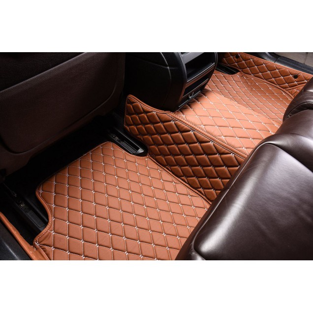Brown Luxury Leather Diamond Car Floor Mats Factory Brown Luxury Leather Diamond Car Floor Mats Factory