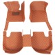 Brown Luxury Leather Diamond Car Floor Mats Factory Brown Luxury Leather Diamond Car Floor Mats Factory