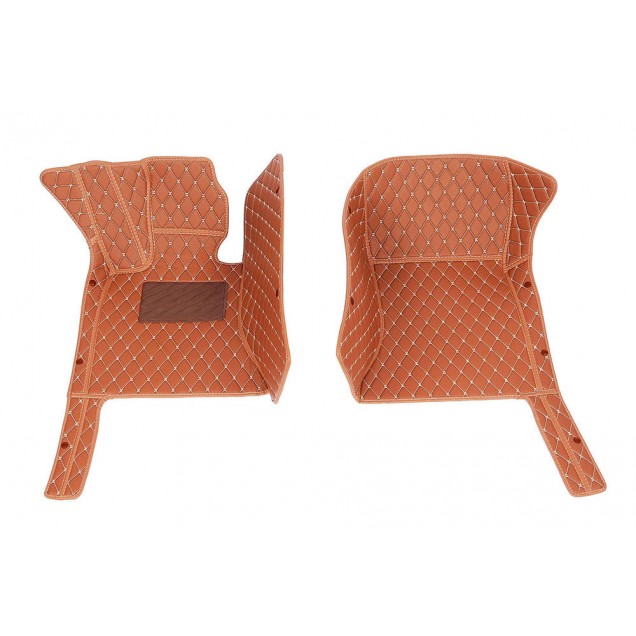Brown Luxury Leather Diamond Car Floor Mats Factory Brown Luxury Leather Diamond Car Floor Mats Factory