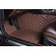 Dark Brown Luxury Leather Diamond Car Floor Mats Factory