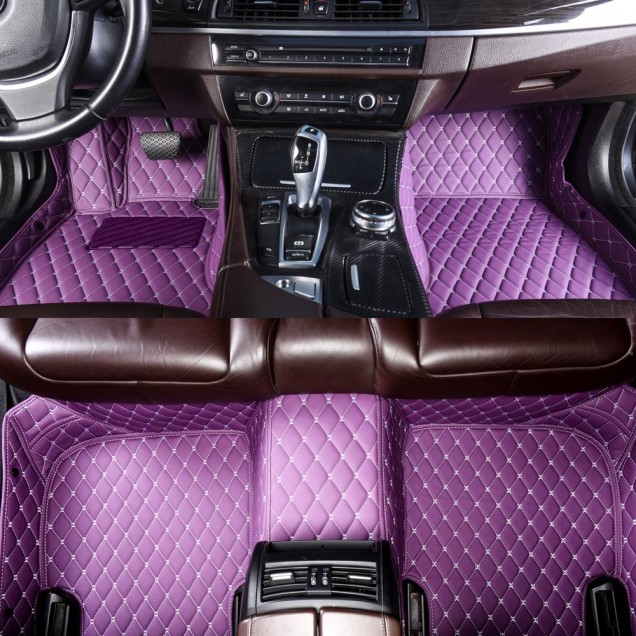 Purple Luxury Leather Diamond Car Floor Mats Factory Purple Luxury Leather Diamond Car Floor Mats Factory