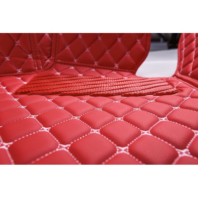 Red Luxury Leather Diamond Car Floor Mats Factory Red Luxury Leather Diamond Car Floor Mats Factory