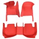 Red Luxury Leather Diamond Car Floor Mats Factory Red Luxury Leather Diamond Car Floor Mats Factory