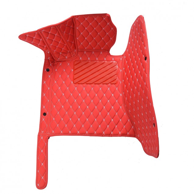 Red Luxury Leather Diamond Car Floor Mats Factory Red Luxury Leather Diamond Car Floor Mats Factory
