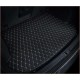 Black and White Stitching Luxury Leather Diamond Trunk Base Mats Factory Black and White Stitching Luxury Leather Diamond Trunk Base Mats Factory