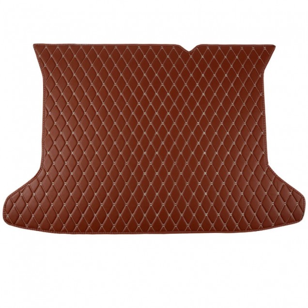 Brown Luxury Leather Diamond Trunk Base Mats Factory Brown Luxury Leather Diamond Trunk Base Mats Factory