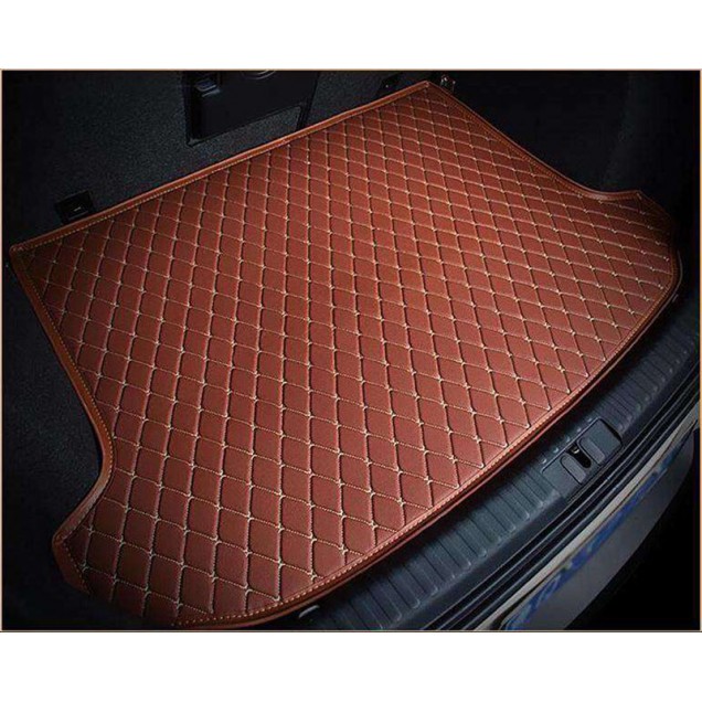 Brown Luxury Leather Diamond Trunk Base Mats Factory Brown Luxury Leather Diamond Trunk Base Mats Factory