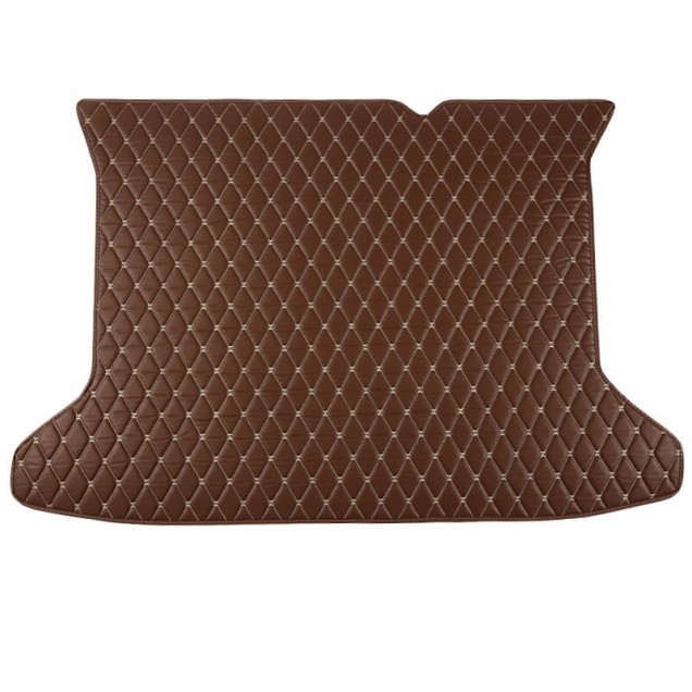 Dark Brown Luxury Leather Diamond Trunk Base Mats Factory Dark Brown Luxury Leather Diamond Trunk Base Mats Factory