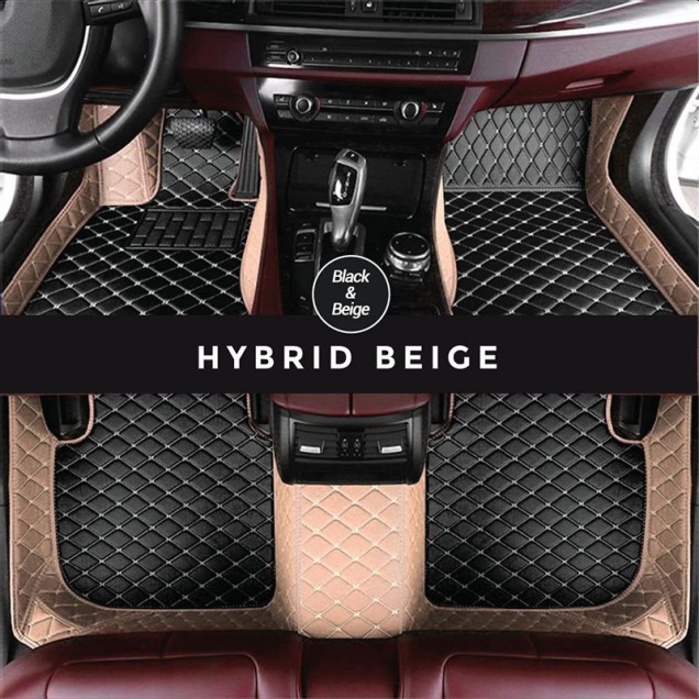 Black and Beige Hybrid Mode Premium Diamond Car Mats Factory Black and Beige Hybrid Mode Premium Diamond Car Mats Factory