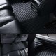 Black Luxury Leather Stripe Car Mats Factory Black Luxury Leather Stripe Car Mats Factory