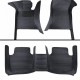 Black Luxury Leather Stripe Car Mats Factory Black Luxury Leather Stripe Car Mats Factory