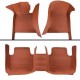 Brown Luxury Leather Stripe Car Mats Factory