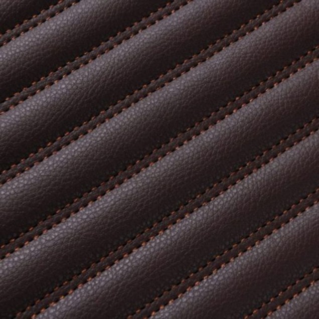 Dark Brown Luxury Leather Stripe Car Mats Factory Dark Brown Luxury Leather Stripe Car Mats Factory