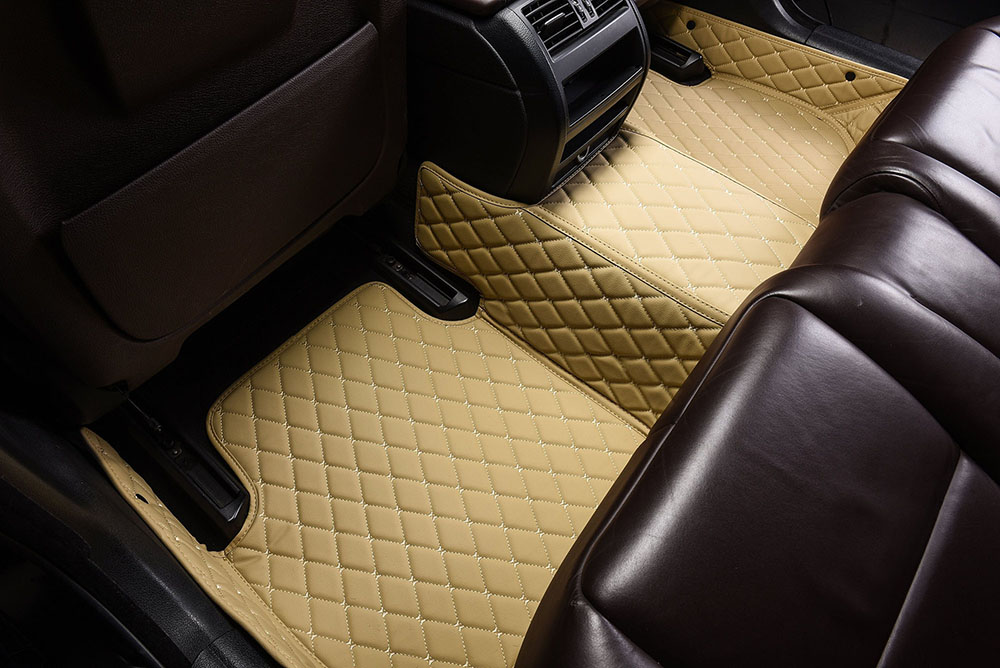 Beige Custom Diamond Car Mats Factory Outlet