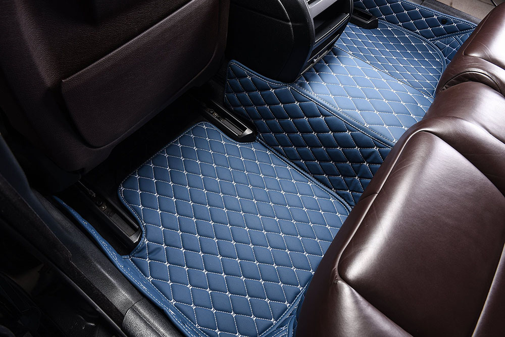 Blue Custom Diamond Car Mats Factory Outlet