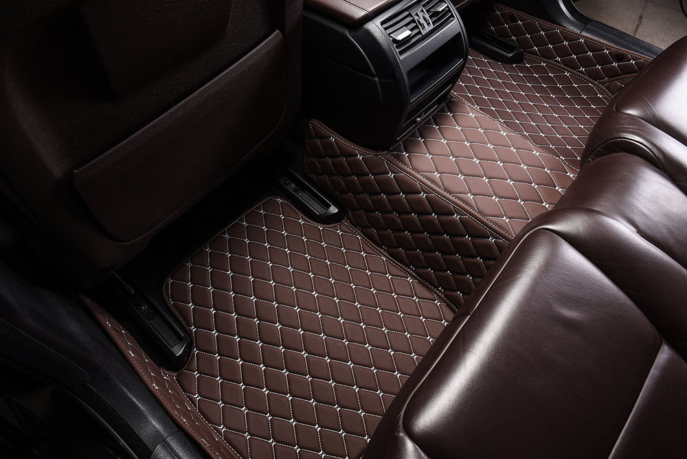 Dark Brown Custom Diamond Car Mats Factory Outlet