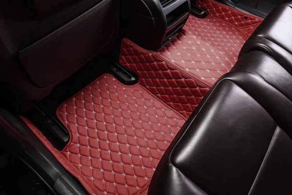 Wine Red Custom Diamond Car Mats Factory Outlet