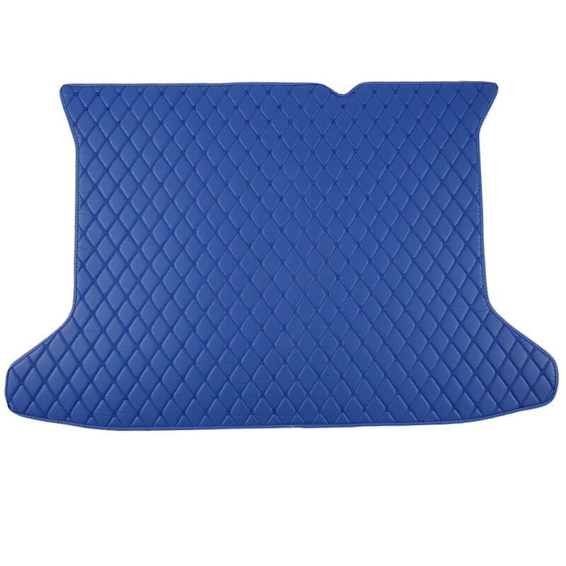 Blue Luxury Leather Diamond Trunk Base Mats Factory Outlet